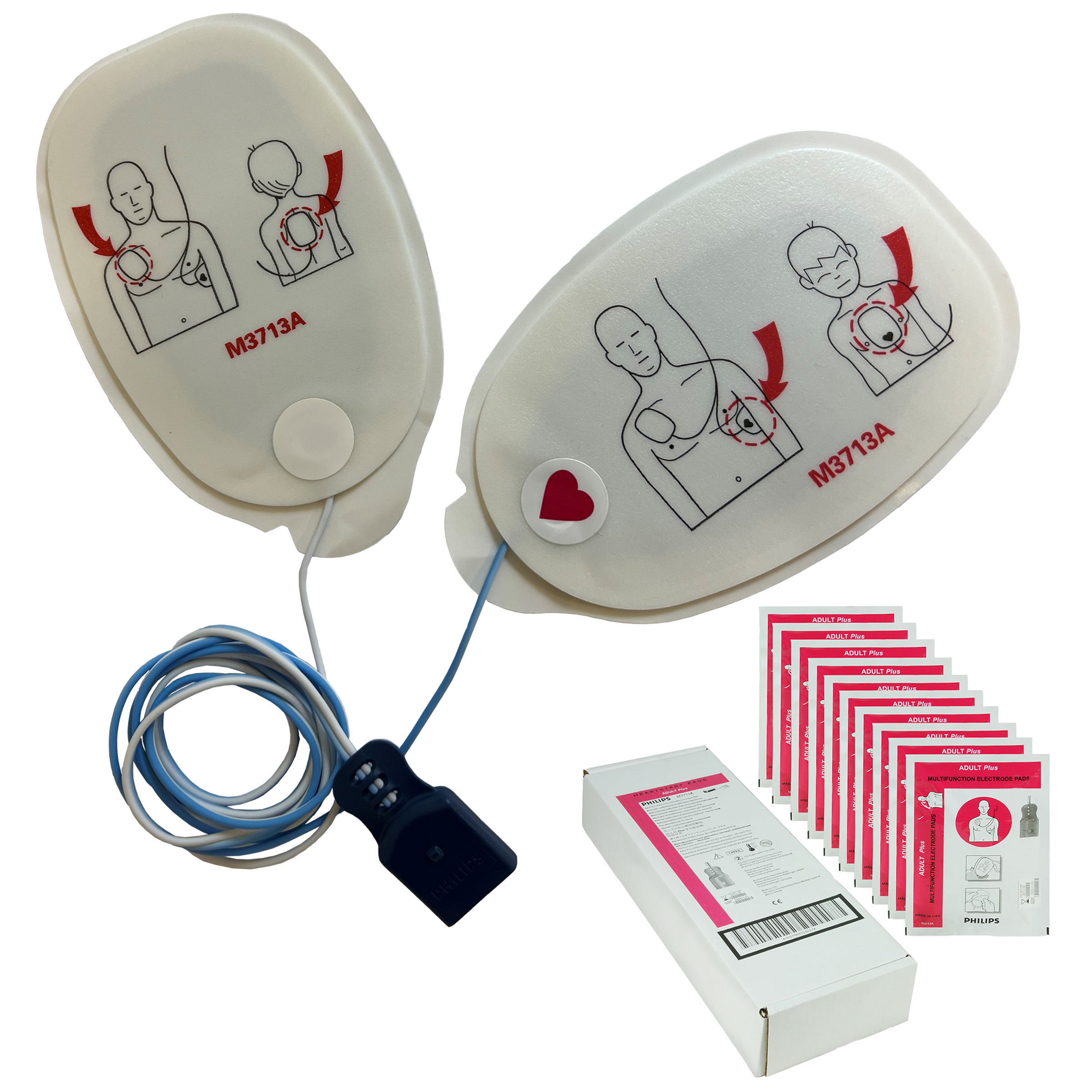 DEFIBRILLERINGSELEKTROD VUXEN T PHILLIPS EFFICIA DFM 101 10ST/PKT